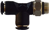 8mm Tube O.D. x 114 MPT Global Thread Composite/Brass Body Push- to - Connect Swivel Male Run #20674