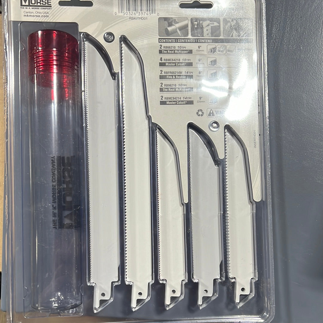 MK Morse 12 PCS Heavy Duty Reciprocating Saw Blade Kit RBKITHD01
