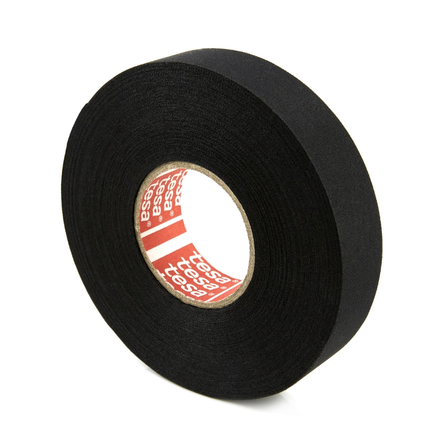 Tesa TS51036.7 Anti-Abrasion Wire Harness Tape, Black, PVDC7, 3/4" x 82' (12 Rolls)