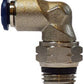 1/4 Tube 0.D. x 3/8 MPT Global Thread Nickel Plated Brass Push- to - Connect Fitting Swivel Male    #20086N