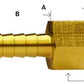 3/8 Hose I.D. x 3/8 FPT Brass Hose Barb Rigid Female Adapter