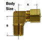 5/8 Tube 0.D. (13/16 - 18 Thread) x 1/2 MPT Compression Male Elbow Barstock Brass     #18241B