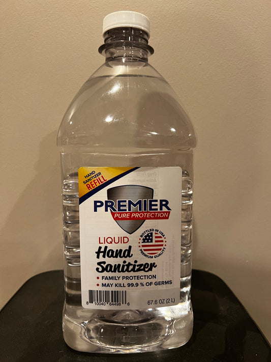 67.6 OZ (2 L)  Premier Pure Protection Liquid Hand Sanitizer 8 Case