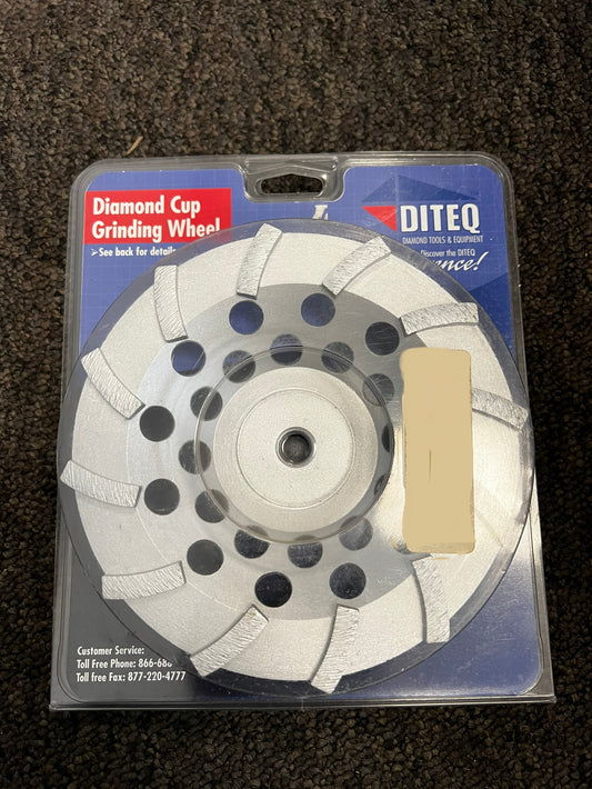 7" Diteq Turbo Cup Wheel, 5/8"-11 Arbor, 12 Segments- D81036-Diteq