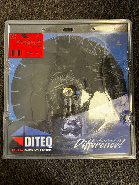 DITEQ D14" x .125" x 1"-20mm D25 Ductile Iron Diamond Blade D44002